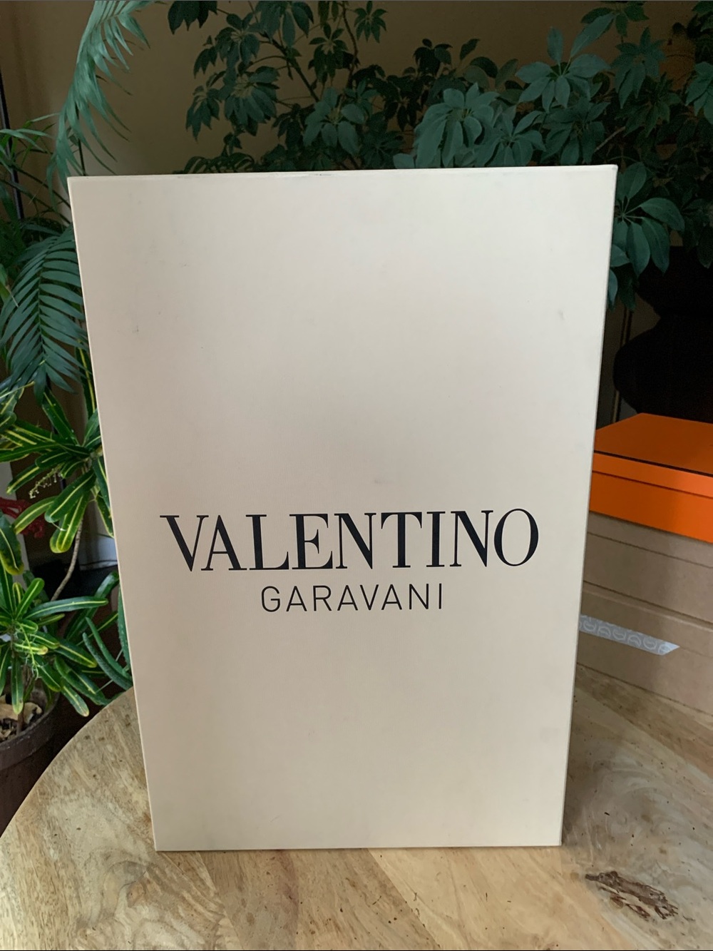 VALENTINO Garavani Cream Presentation Box with Black Logo